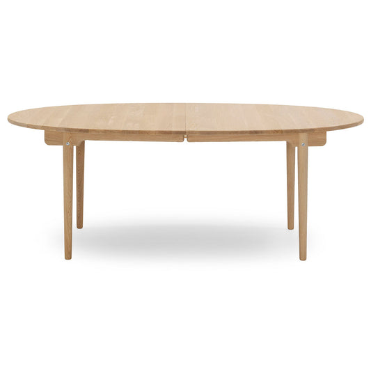 CH338 Extendable Table | Oiled Oak Top and Frame
