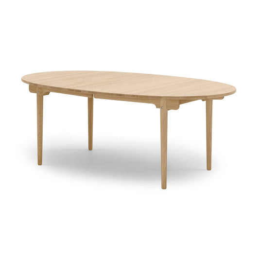 CH338 Extendable Table | Oiled Oak Top and Frame