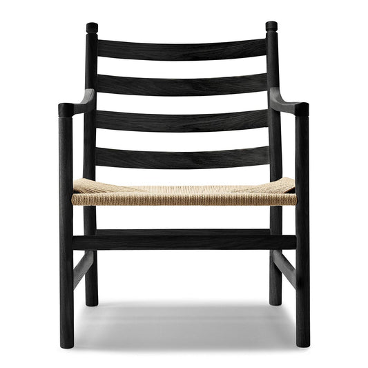 CH44 Lounge Chair | Black Lacquered Oak Frame