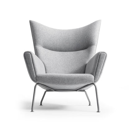 CH445 Wing Chair | Pale Grey 'Divina Melange 120' Wool Upholstery