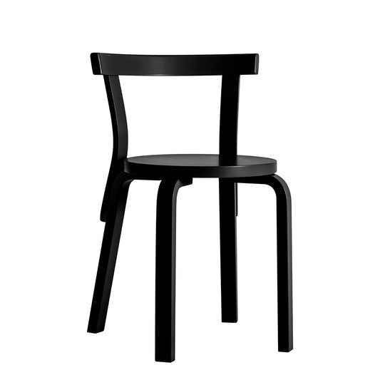 68 Chair | Birch Black Lacquered Seat