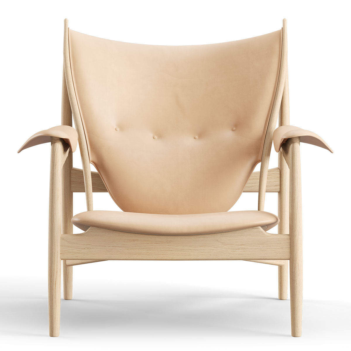 Chieftain Lounge Chair | Natural Vegetal Leather Upholstery