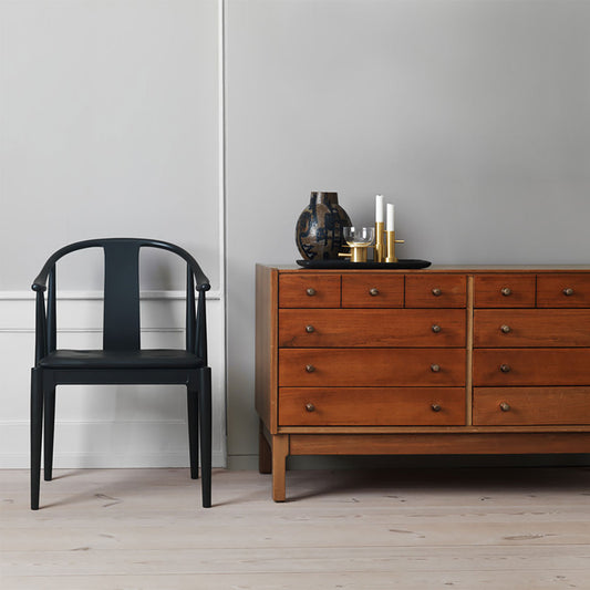 China Chair | Black Aura Leather