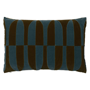 Abigail Cushion | Mazarine and Chocolate