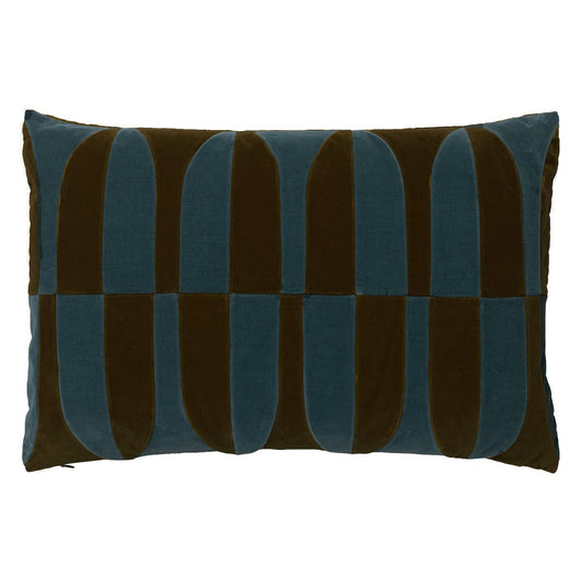 Abigail Cushion | Mazarine and Chocolate