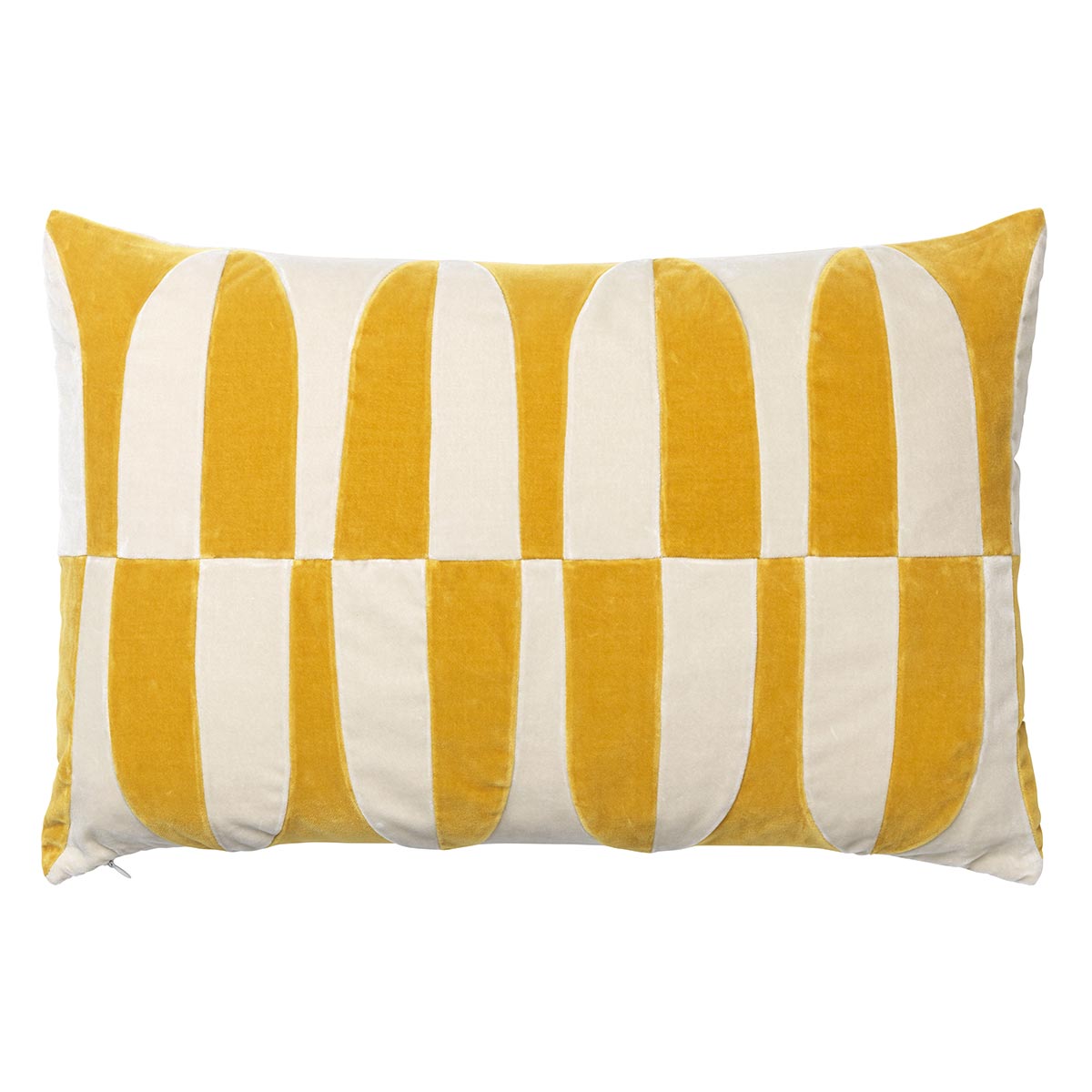 Abigail Cushion | Mustard and Dusty White