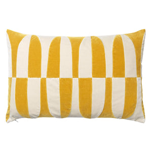 Abigail Cushion | Mustard and Dusty White