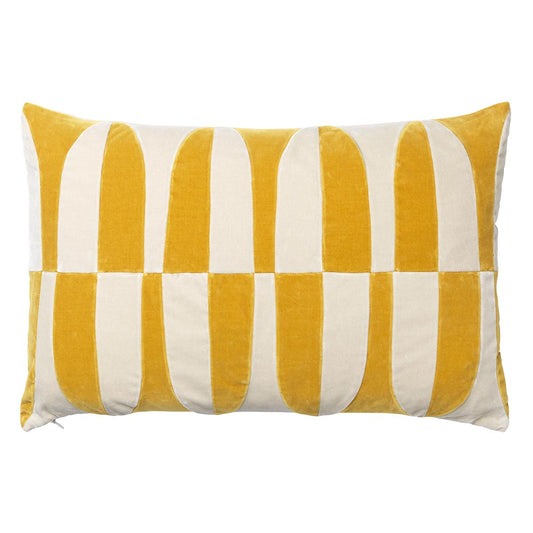 Abigail Cushion | Mustard and Dusty White