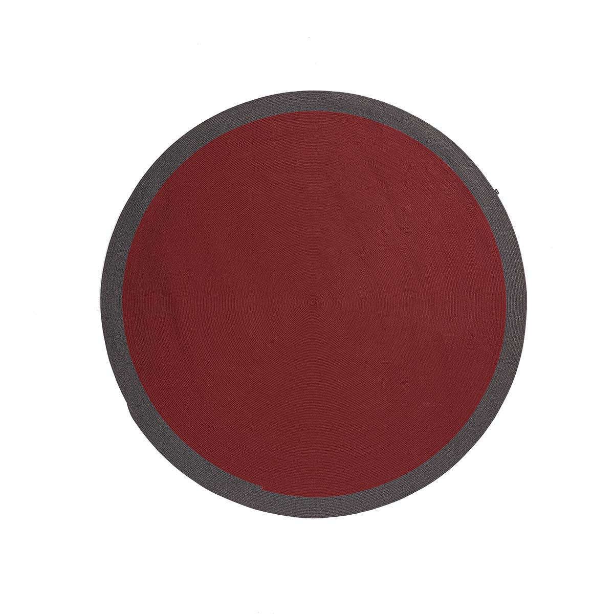 Circus Outdoor Rug | Burgundy with Grey Border