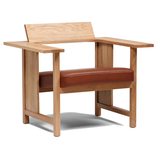 Clerici Lounge Chair | Brown Dani Acquario Leather Upholstery