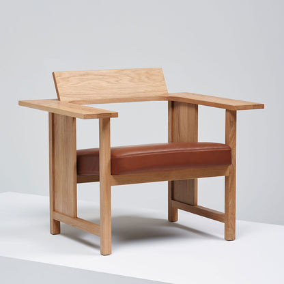 Clerici Lounge Chair | Brown Dani Acquario Leather Upholstery