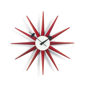 Sunburst Wall Clock | Red