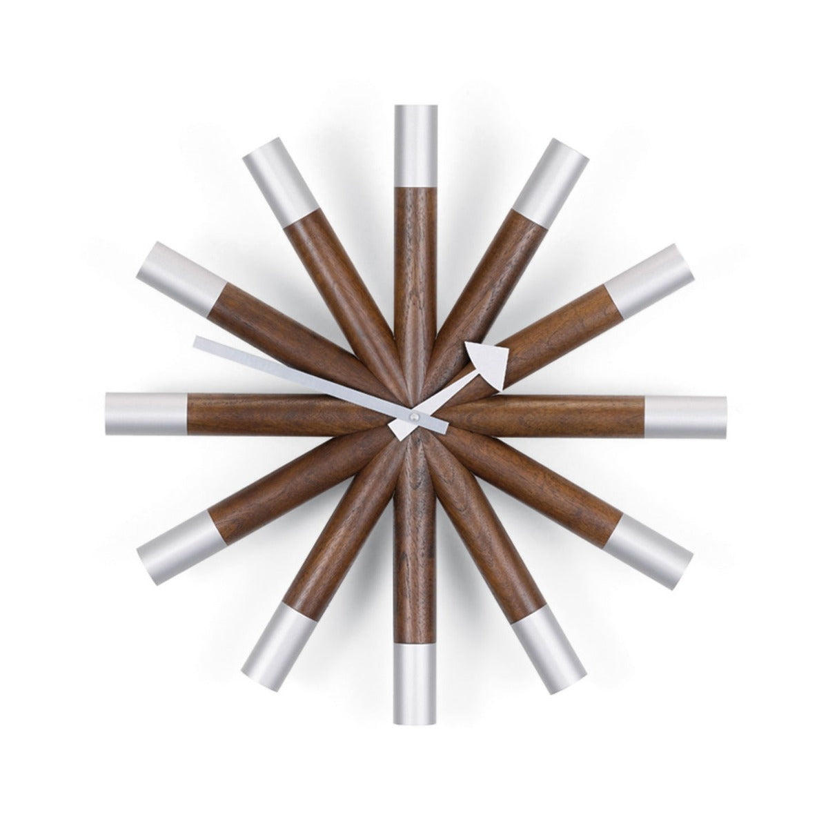 Wheel Wall Clock | Walnut and Aluminium