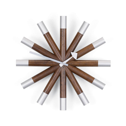 Wheel Wall Clock | Walnut and Aluminium
