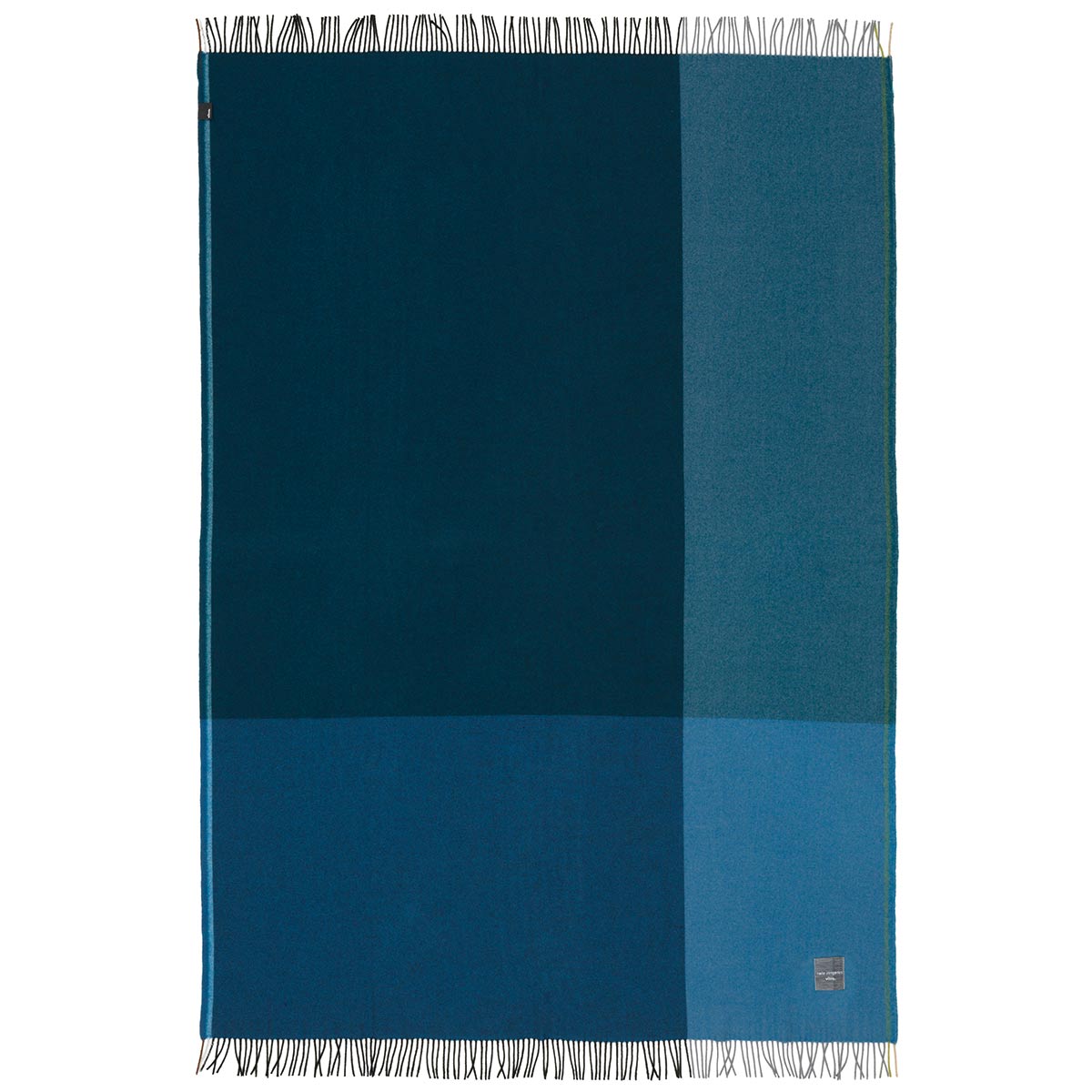 Colour Block Blanket | Black Blue