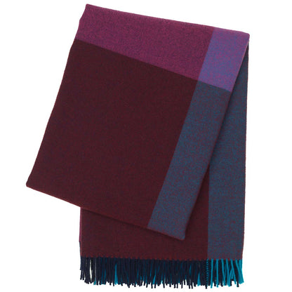 Colour Block Blanket | Blue Bordeaux