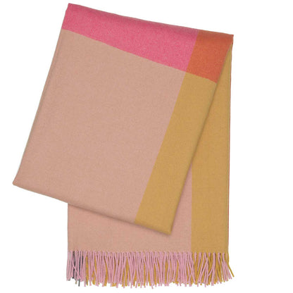 Colour Block Blanket | Pink Beige