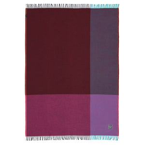 Colour Block Blanket | Blue Bordeaux