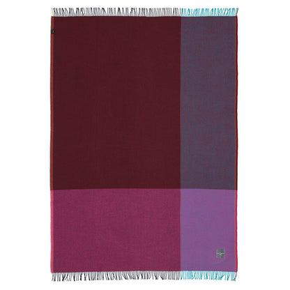 Colour Block Blanket | Blue Bordeaux