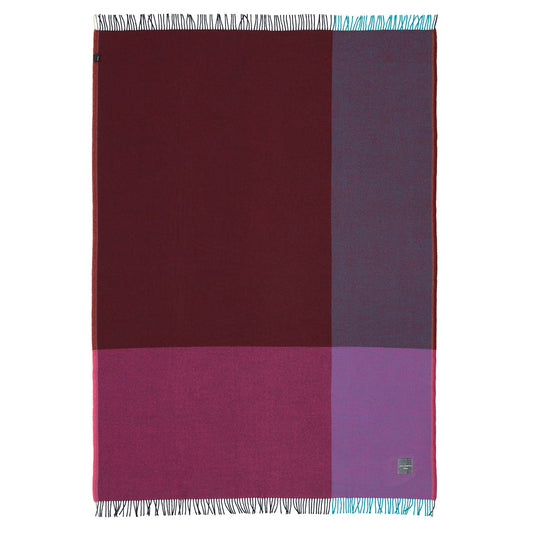 Colour Block Blanket | Blue Bordeaux