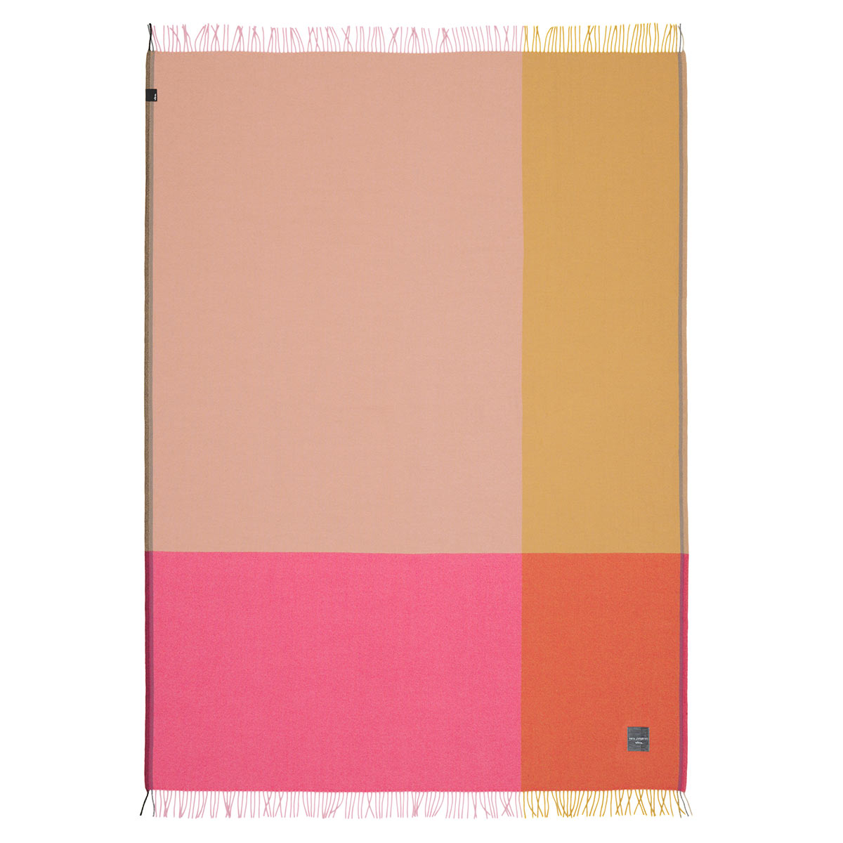 Colour Block Blanket | Pink Beige