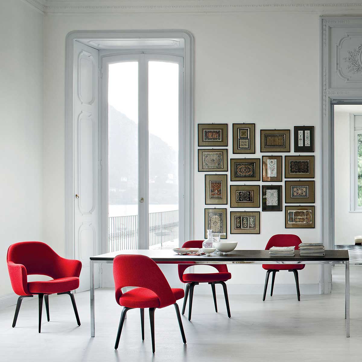 Conference Side Chair Relax | Hallingdal 674 Red Upholstery
