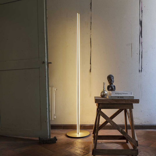 Coordinates F Floor Lamp | Champagne Coloured Aluminium