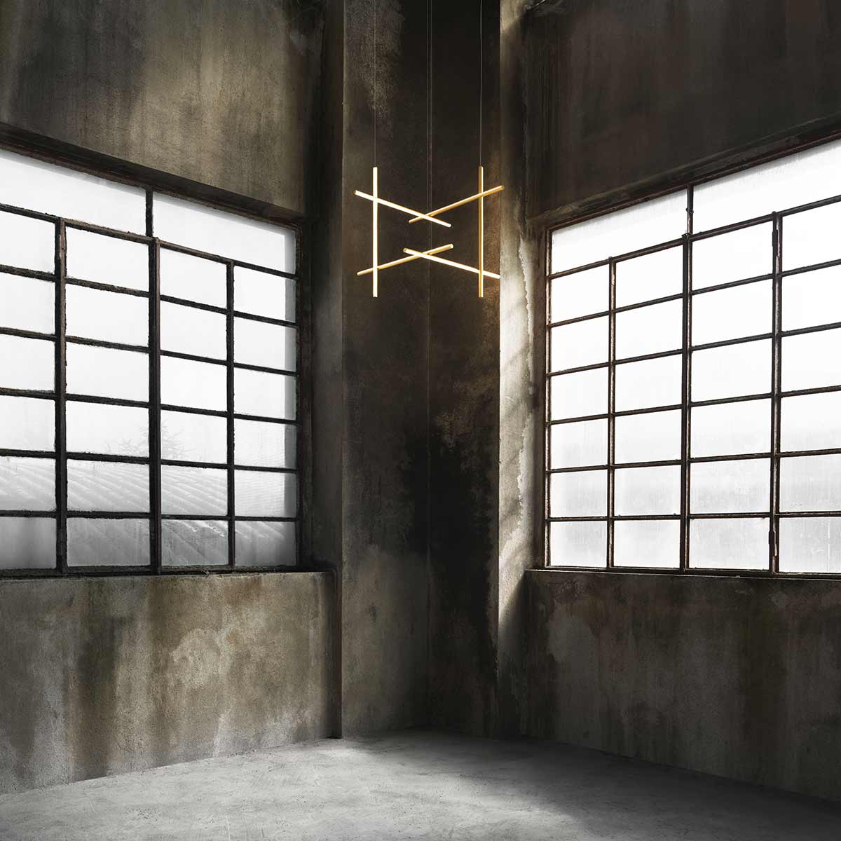 Coordinates S3 Suspension Lamp | Champagne Coloured Aluminium