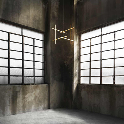 Coordinates S3 Suspension Lamp | Champagne Coloured Aluminium