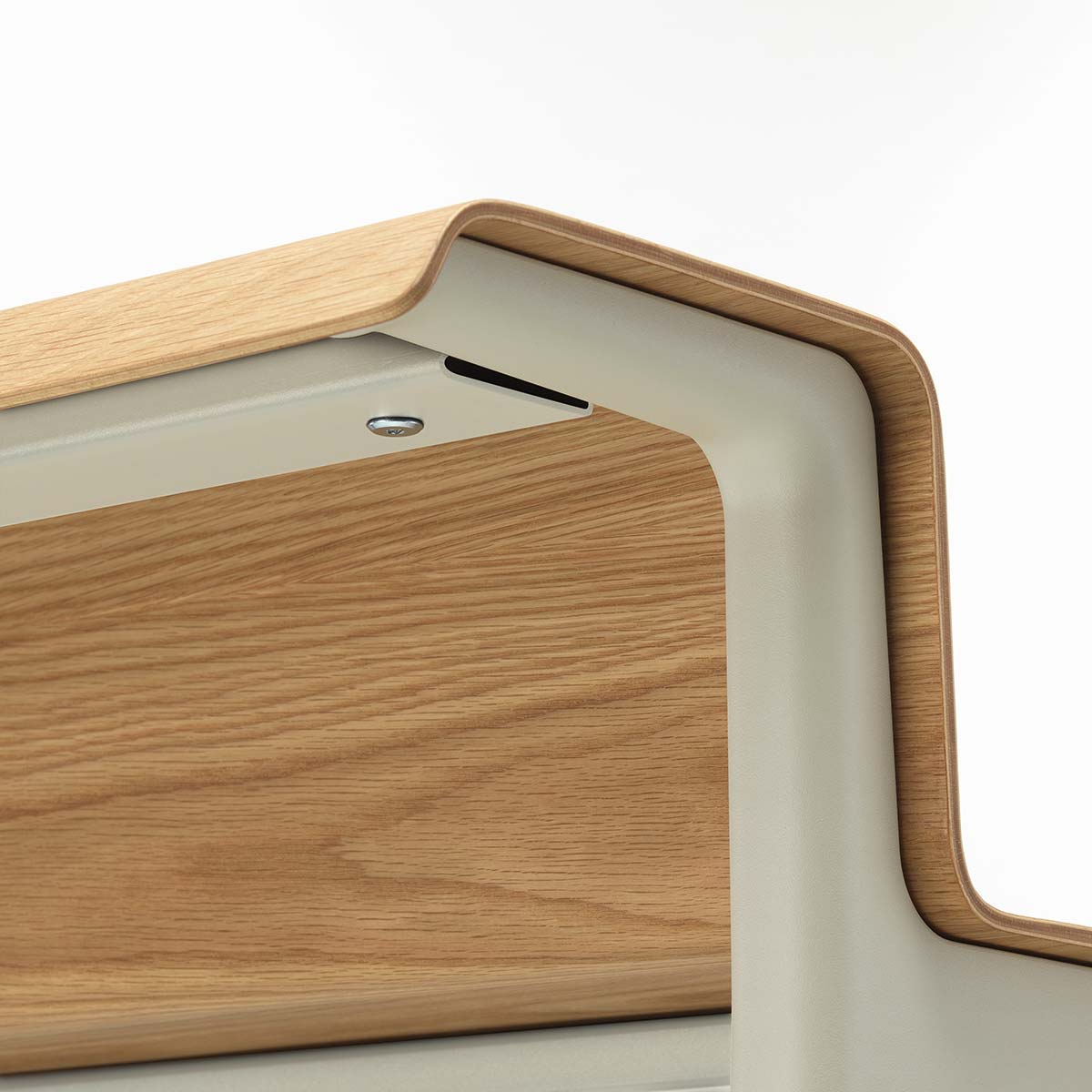 Courier Desk | Light Oak Veneer Top