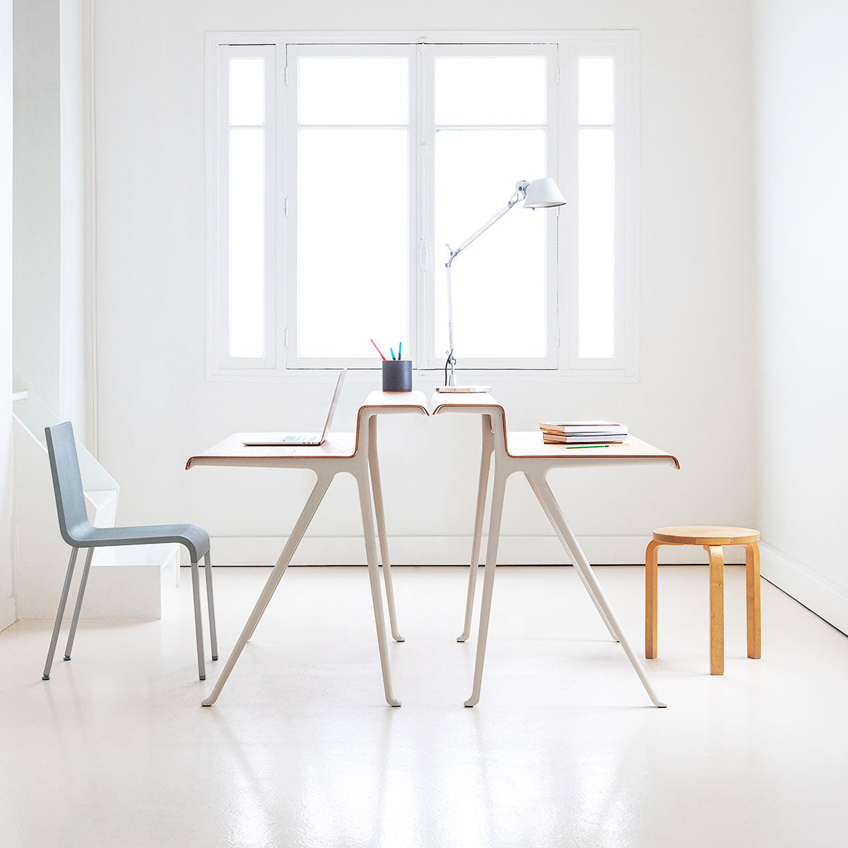 Courier Desk | Light Oak Veneer Top