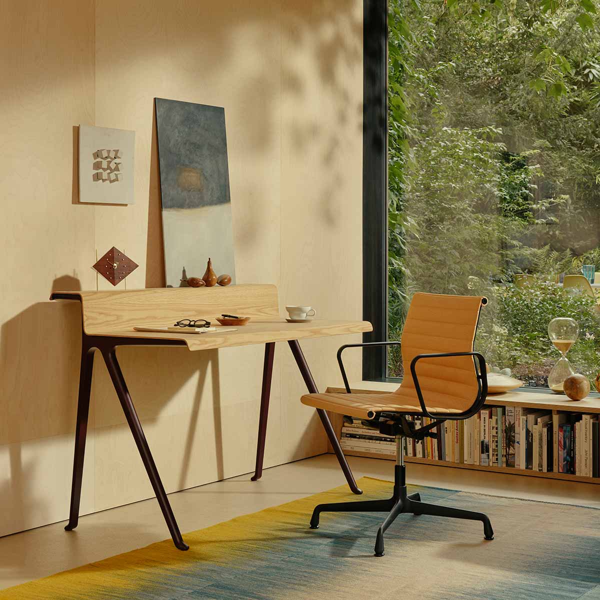 Courier Desk | Light Oak Veneer Top