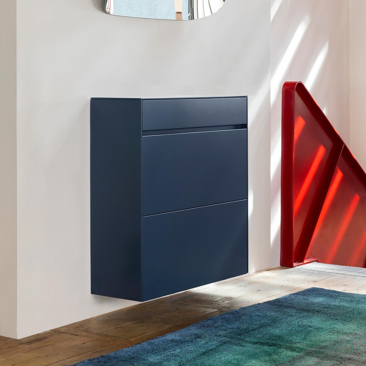 Cover Shoe Cupboard | Steel Blue