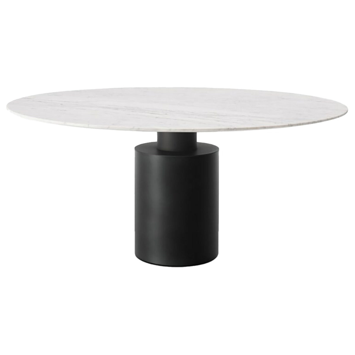 Creso Dining Table 130cm | Matt White Carrara Marble Top