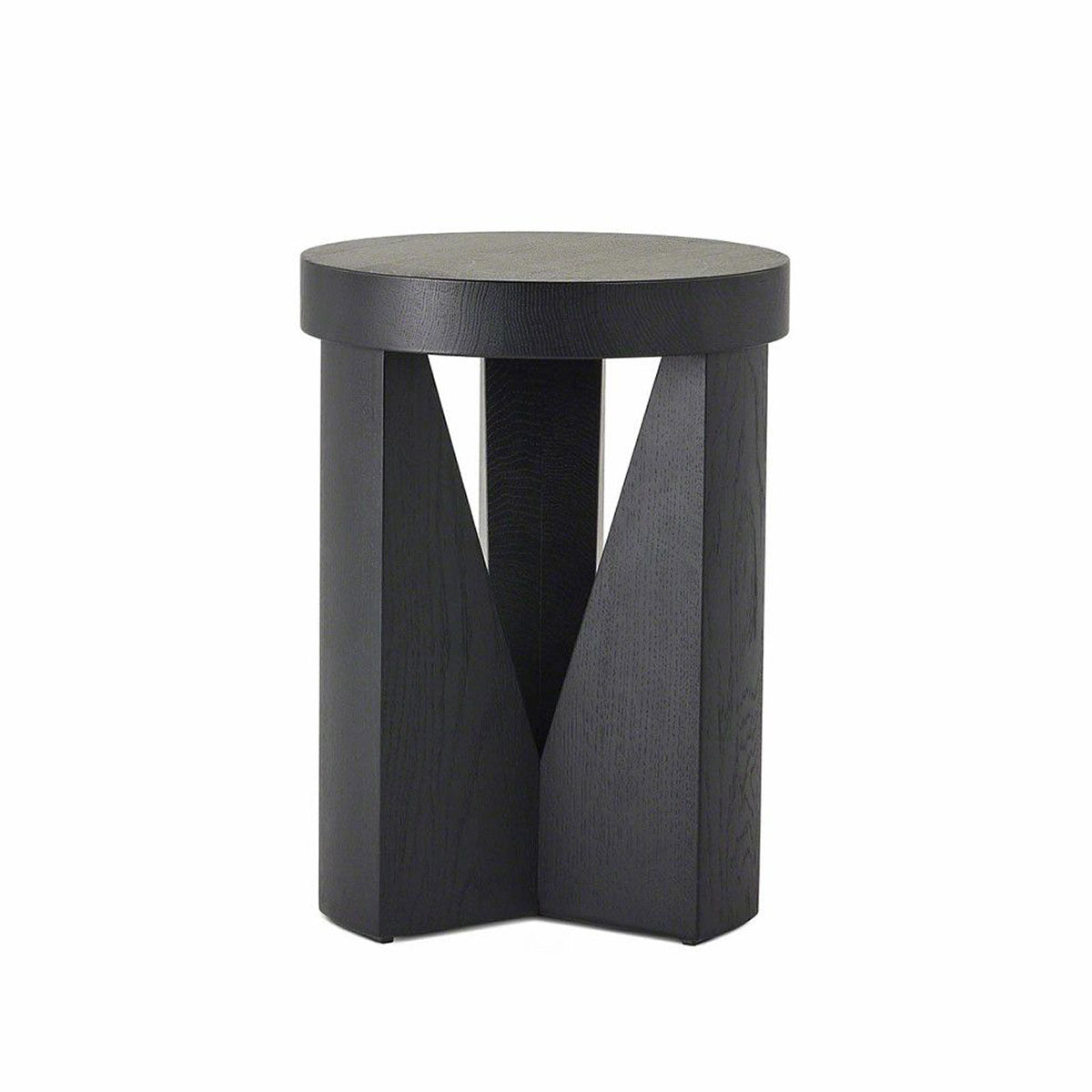Cugino Stool Side Table | Oak Stained Black