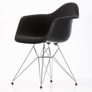 DAR Eames Upholstered Armchair | Nero Hopsak Deep Black Shell