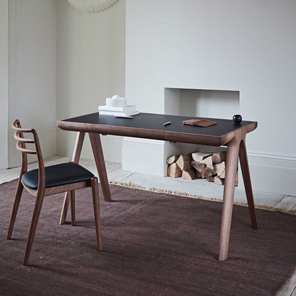 Maya Desk | Black Leather