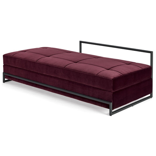 Eileen Gray Day Bed | Divina 671 Burgundy Fabric
