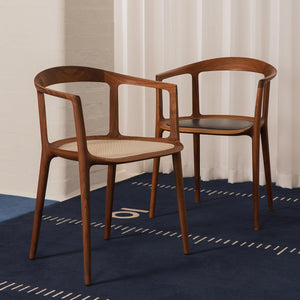 DC10 Dining Chair | Black Leather Seat