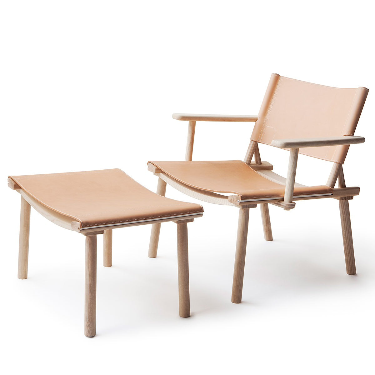 December Ottoman | Nude Leather