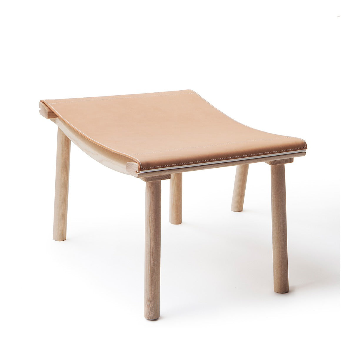December Ottoman | Nude Leather