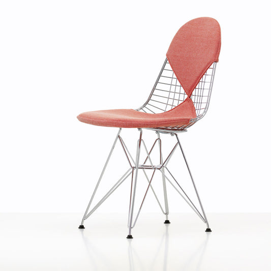 DKR-2 Eames Wire Chair | Dark Grey 05 Hopsak Seat and Backrest Pad
