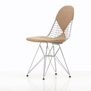 DKR-2 Eames Wire Chair | Sand Premium F Leather Seat and Back Pad