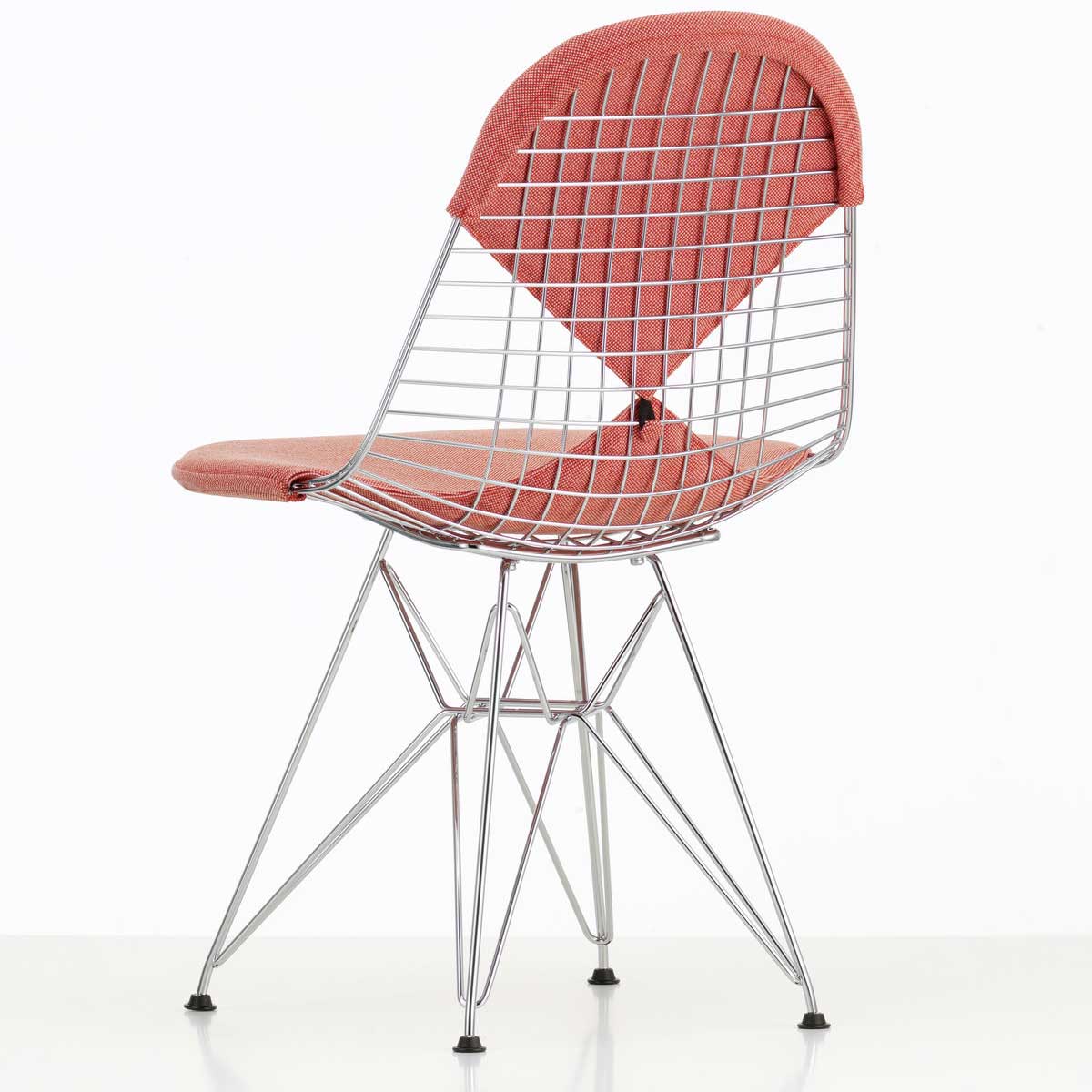 DKR-2 Eames Wire Chair | Dark Grey 05 Hopsak Seat and Backrest Pad