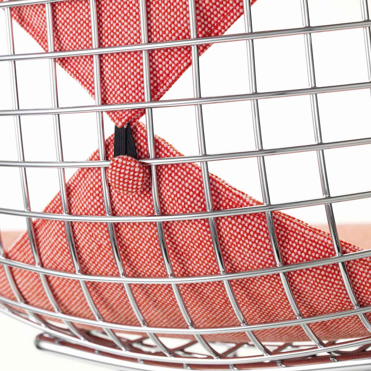 DKR-2 Eames Wire Chair | Dark Grey 05 Hopsak Seat and Backrest Pad