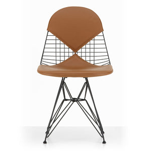 DKR-2 Eames Wire Chair | Cognac Premium F Leather Seat and Back Pad
