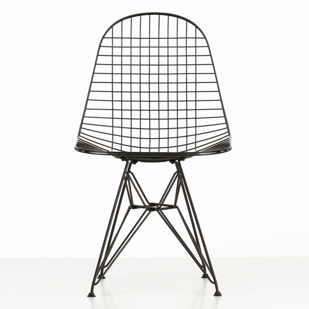DKR Eames Wire Chair | Dark Powder Coat Frame with Felt Glides