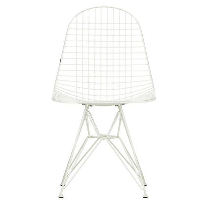 DKR Eames Wire Chair | White Powder Coat Frame White Felt Glides