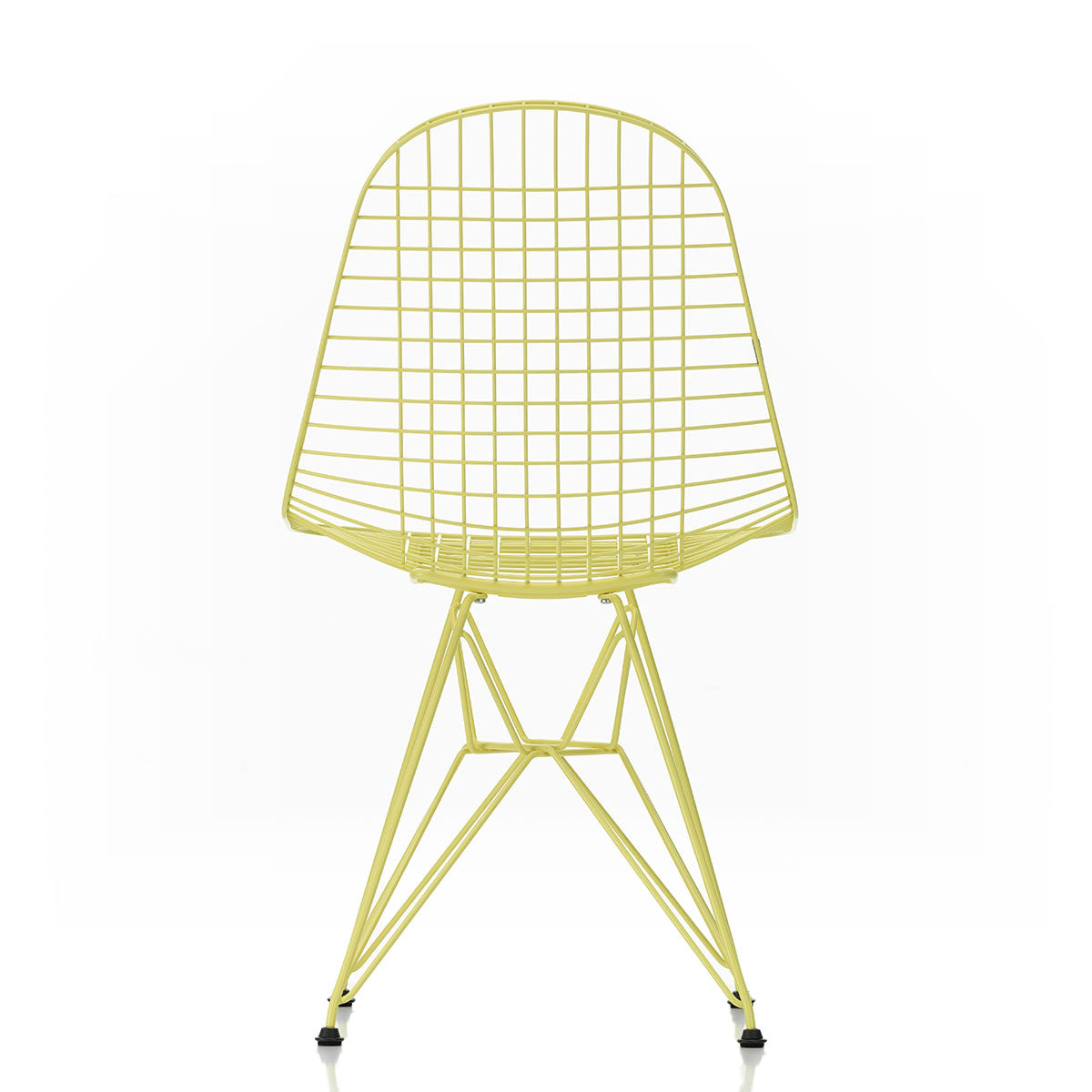DKR Eames Wire Chair | Citron Powder Coat Frame with Black Glides