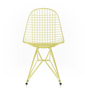DKR Eames Wire Chair | Citron Powder Coat Frame with Black Glides